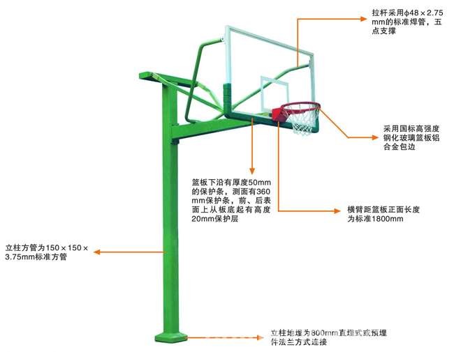 河南凹箱篮球架|凹箱篮球架供应商|强森体育(优质商家)