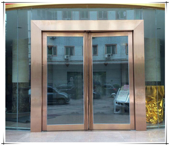 尺寸定做简式不锈钢地弹簧门威海不锈钢地弹簧门