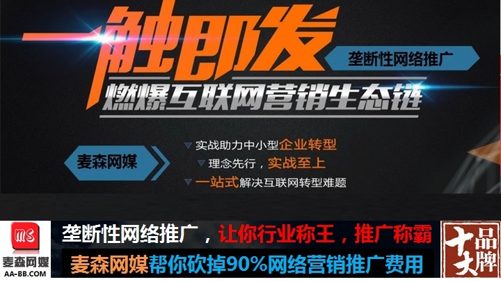 壟斷性整合營銷推廣,壟斷性精準網絡推廣|麥森網媒