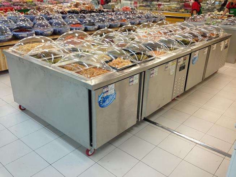 供应信息 食品机械 冷藏保鲜设备 冷柜 > 超市出售酱菜的不锈钢展示柜